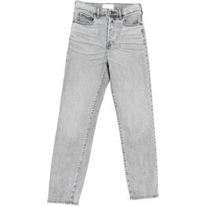 Everlane Cigarette Light Wash Black High Rise Slim Straight Jeans 27